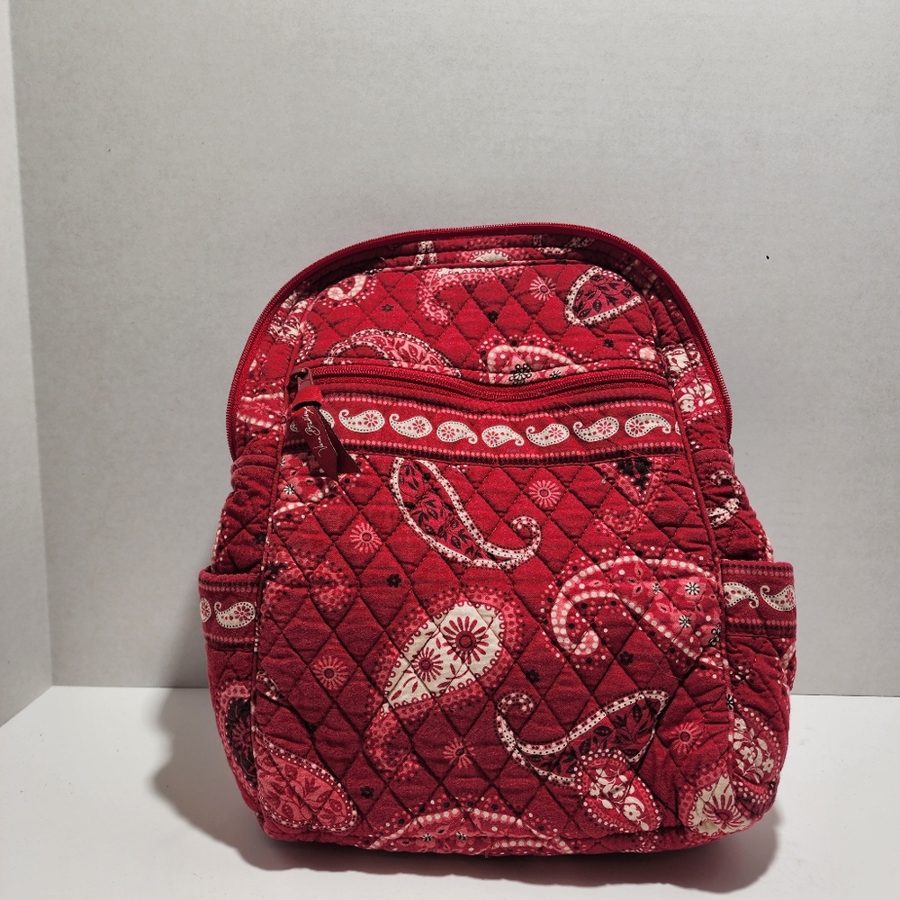 Vera Bradley Red Backpack Pattern .12x9x3 inch.